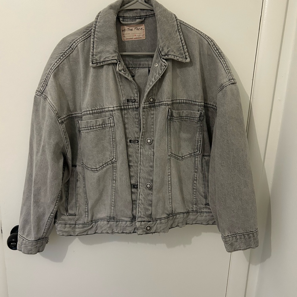 We The Free Opal Swing Denim Jacket in stonewash